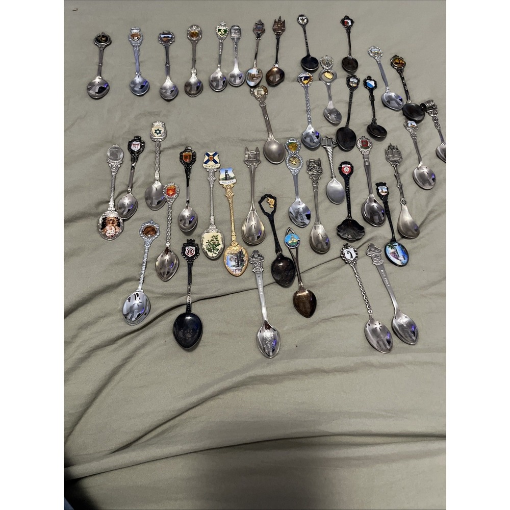 Souvenir Spoons From  International Countries  decorative Lot of 41